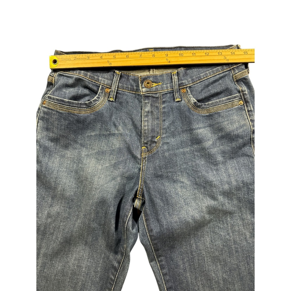 Levi's Women's Cropped Capris Jeans Blue Denim Cuffed Mid Rise Size 8 - Picture 3 of 7